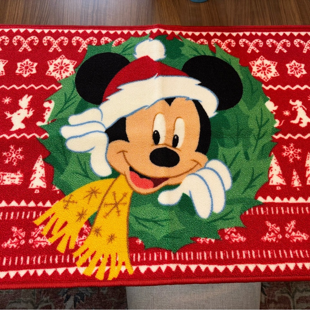 Disney Holiday Mickey Mouse Red and Green Throw